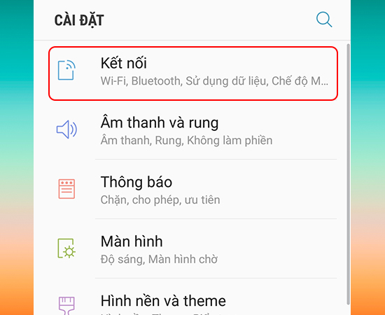 Chọn Kết nối